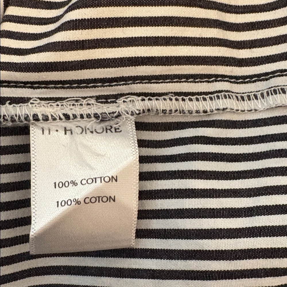 11 Honore size 1 (1X/14-16) Maeve Oversize Striped Button Down Shirt - Picture 9 of 10